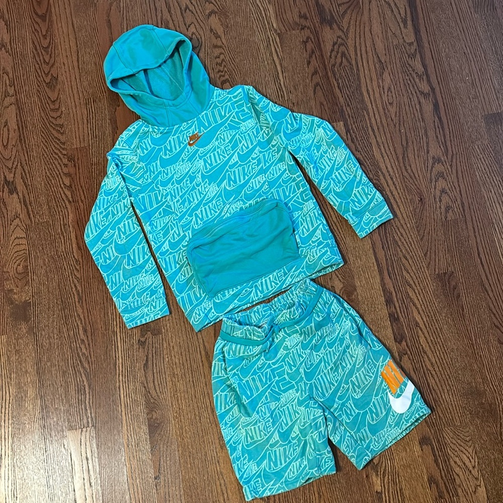 Nike hoodie and short set